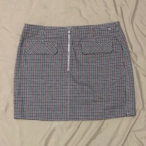 Tommy Hilfiger Checkered Mini Skirt with Zip
